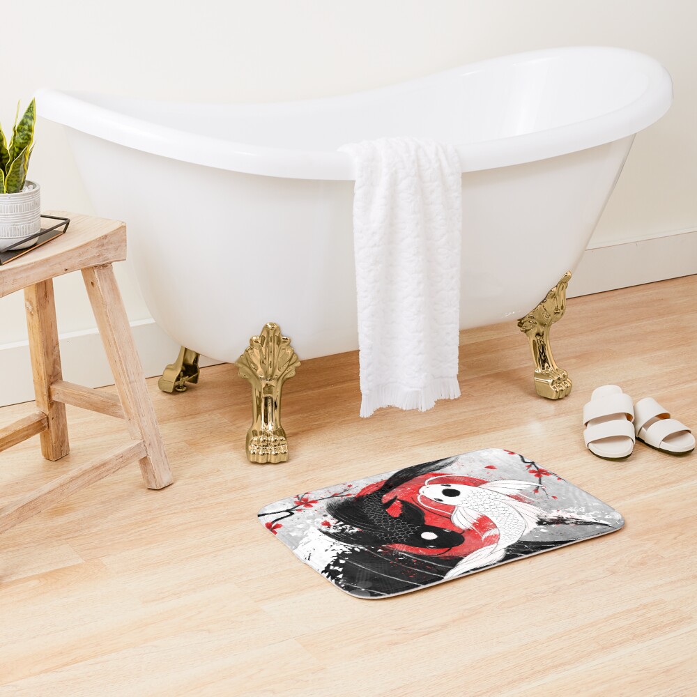 Koi fish - Yin Yang Bath Mat