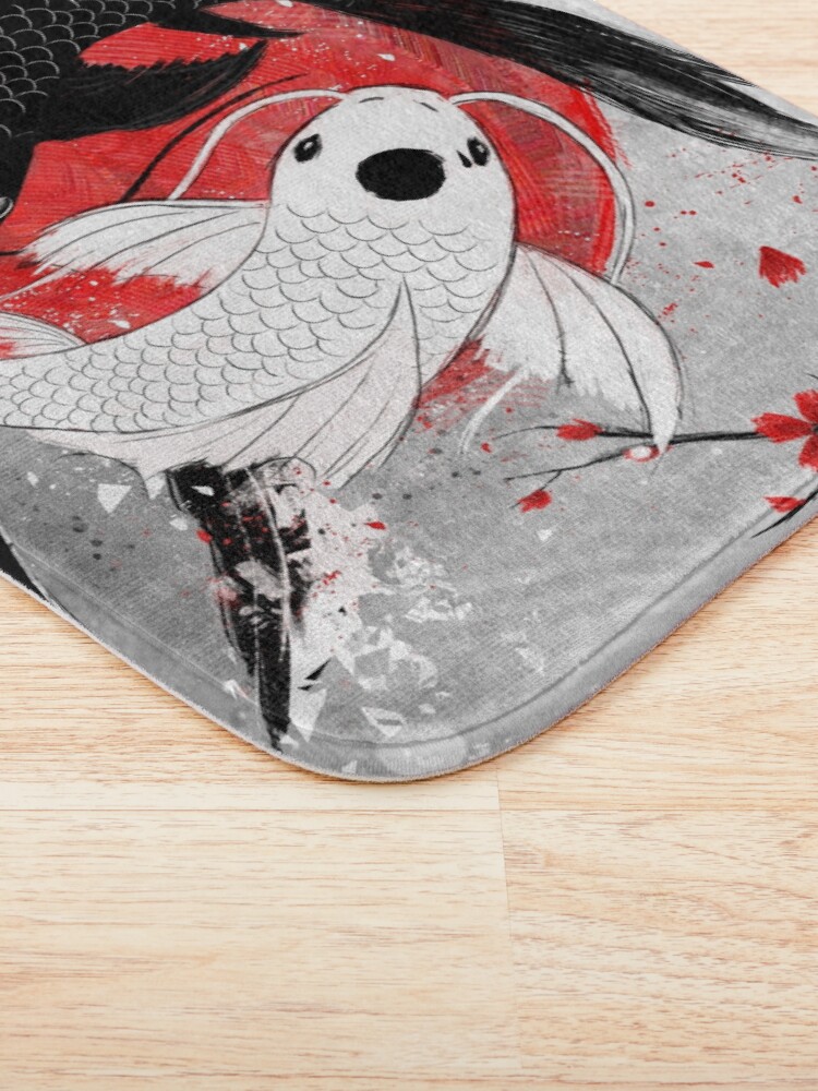 Alternate view of Koi fish - Yin Yang Bath Mat