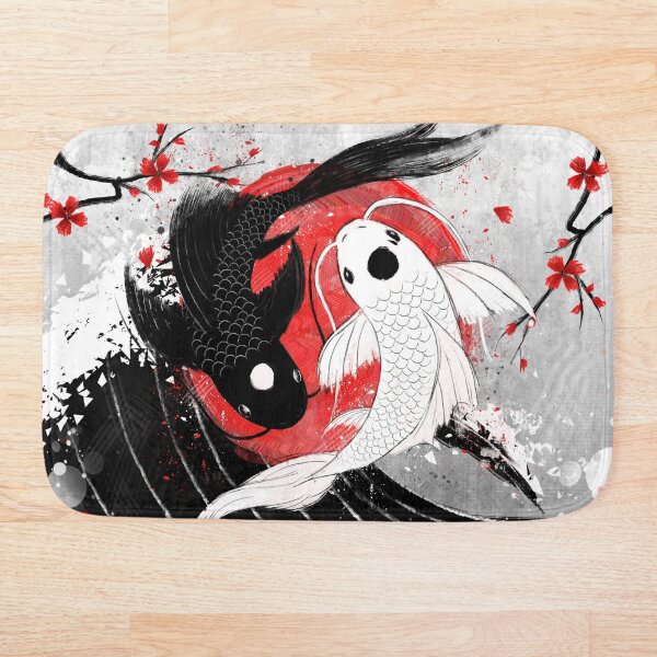 Koi fish - Yin Yang Bath Mat