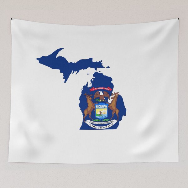 Item preview, MI State Flag, Proud Michigan Native designed and sold by GreatLakesLocal.