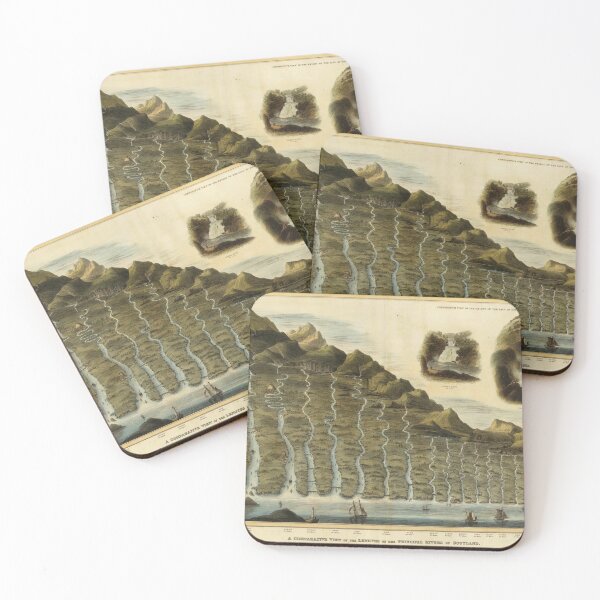 Item preview, Vintage Scotland Rivers Comparison Chart (1822) designed and sold by BravuraMedia.