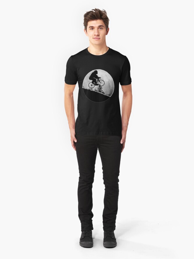 Alternate view of Bigfoot Rides! Slim Fit T-Shirt