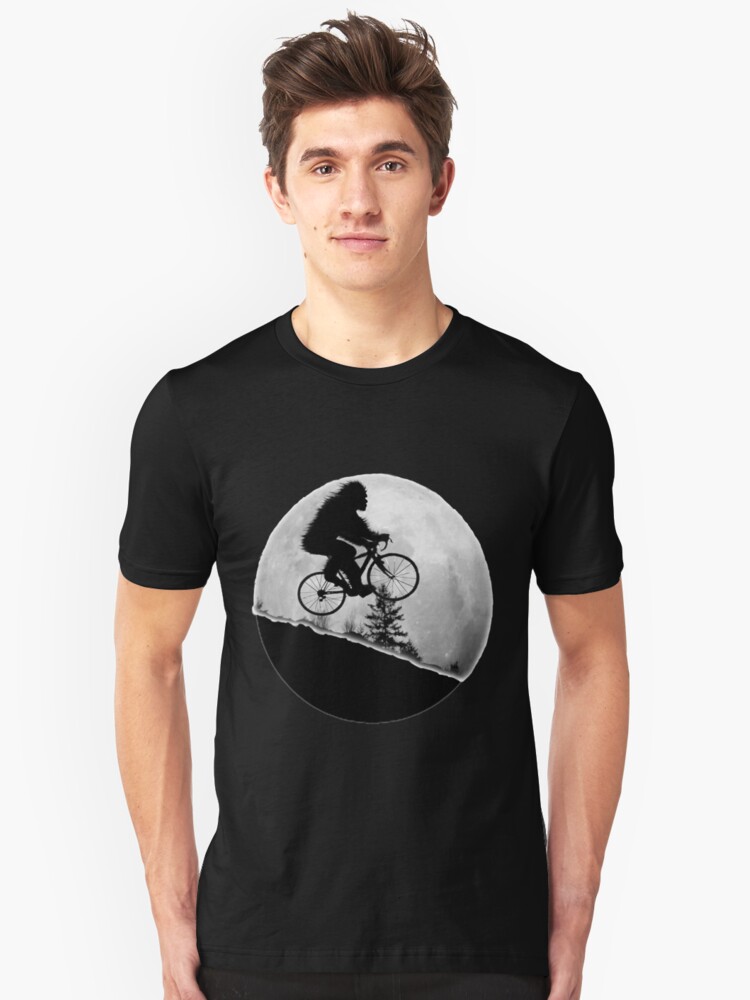 Alternate view of Bigfoot Rides! Slim Fit T-Shirt