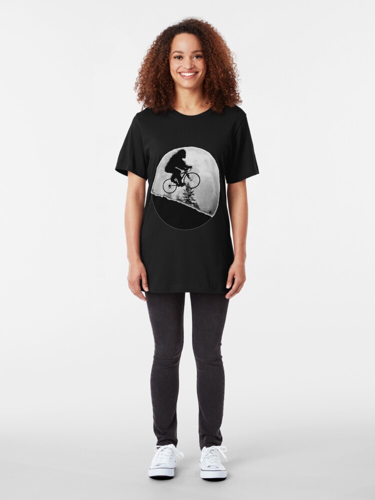 Alternate view of Bigfoot Rides! Slim Fit T-Shirt