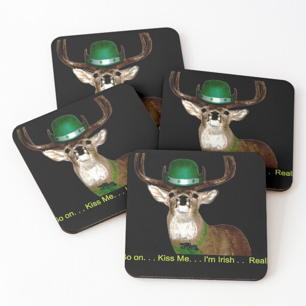 Item preview, Studly Deer Kiss Me soy irlandés designed and sold by Digitalcrone.