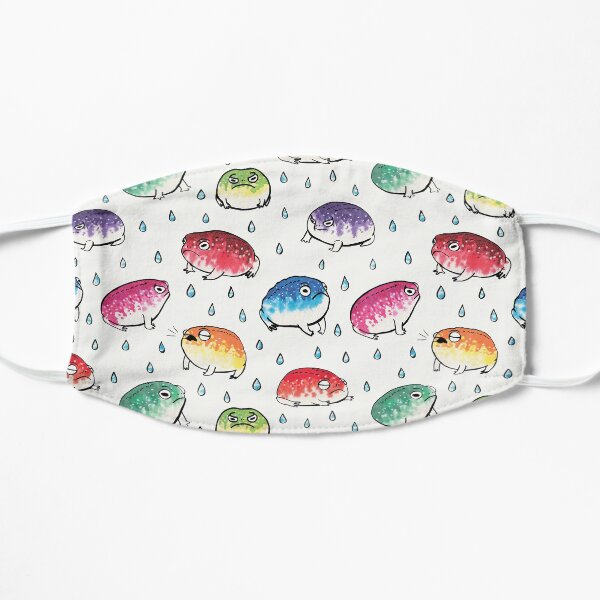 Round Rain Frogs Flat Mask