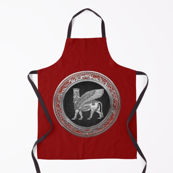 Item preview, Assyrian Winged Bull - Silver Lamassu over Red Velvet designed and sold by Serge Averbukh Art Studio.