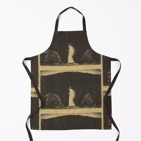 Item preview, Silhouette of a fairy princess and trolls Vintage John Bauer fantasy artwork designed and sold by Vintage Designs +.