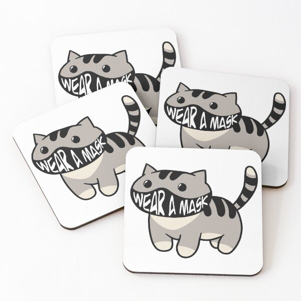 Item preview, Wear A Mask Cat designed and sold by tsfea.