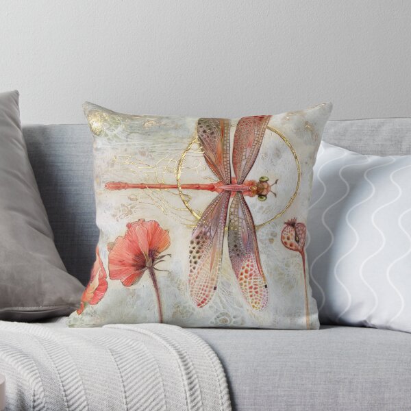 Demoiselle bijou rouge Coussin