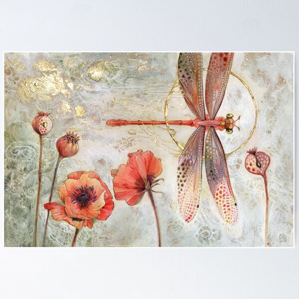 Item preview, Red Jewel Damselfly designed and sold by Stephanie Law.