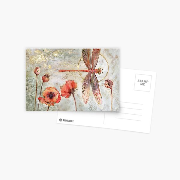 Red Jewel Damselfly Postcard