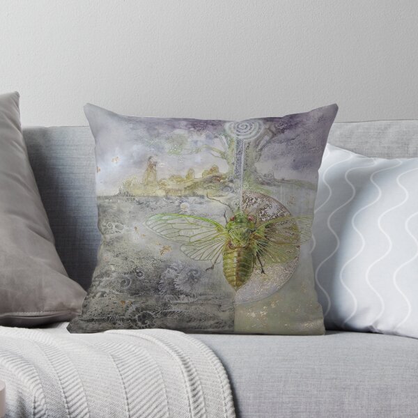 Cicada Throw Pillow