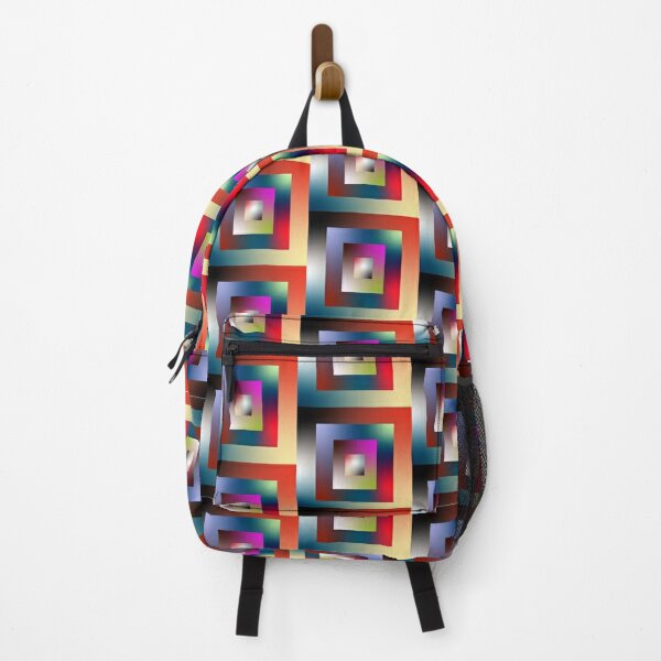 Gradient Style Square Seamless pattern Backpack