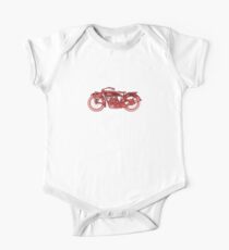 Vintage Indian Scout Motorcycle Print Kurzärmeliger Einteiler