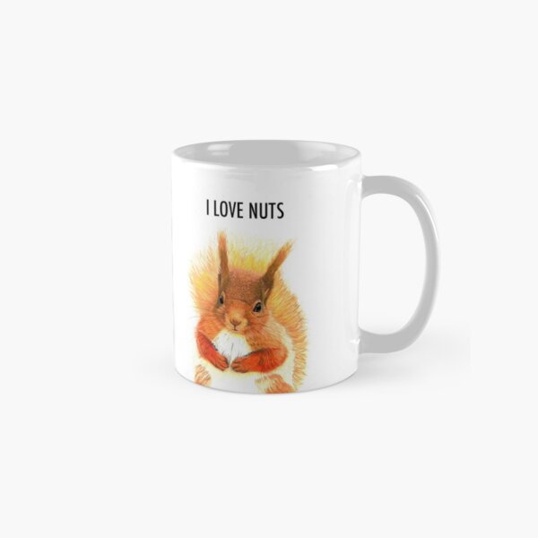 Item preview, I LOVE NUTS RED SQUIRREL MUG designed and sold by IslesArt.