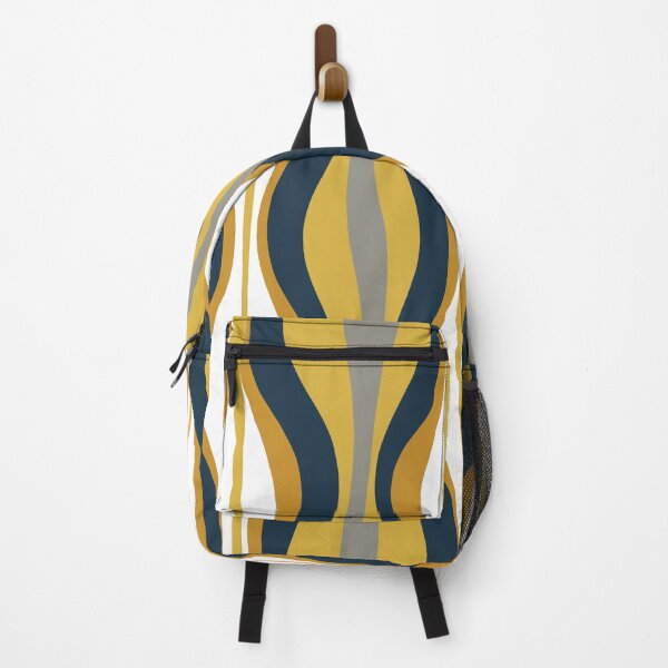 Item preview, Hourglass Abstract Midcentury Modern Pattern in Mustard Yellow, Navy Blue, Grey, and White designed and sold by kierkegaard.