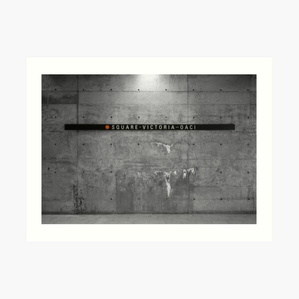 Station Square-Victoria (Panneaux/Signs I) Art Print