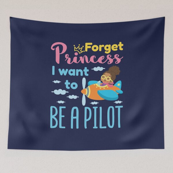 Item preview, Forget Princess I Want to Be a Pilot Girl African American  designed and sold by jaygo.