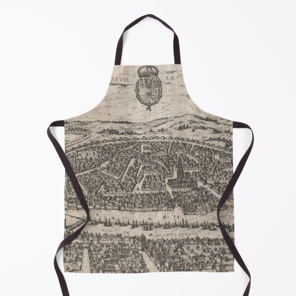 Item preview, Vintage Map of Seville Spain (1588) designed and sold by BravuraMedia.