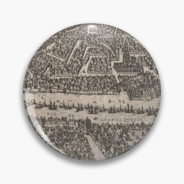 Item preview, Vintage Map of Seville Spain (1588) designed and sold by BravuraMedia.