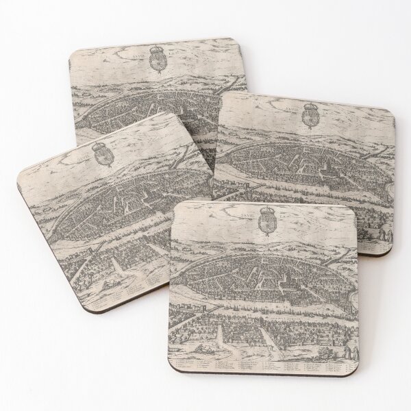 Item preview, Vintage Map of Seville Spain (1588) designed and sold by BravuraMedia.