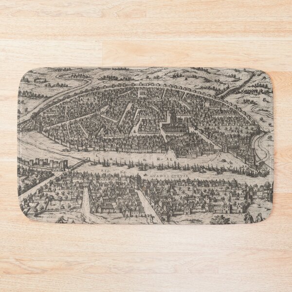 Item preview, Vintage Map of Seville Spain (1588) designed and sold by BravuraMedia.