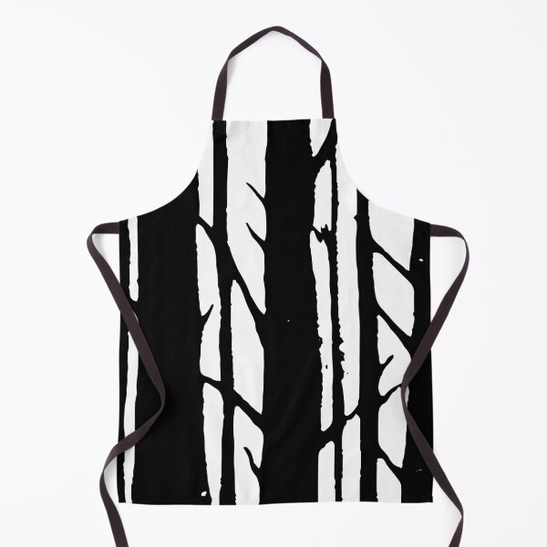 Item preview, Black and white Forest Silhouette Shape Linocut Print designed and sold by Beepymallow.