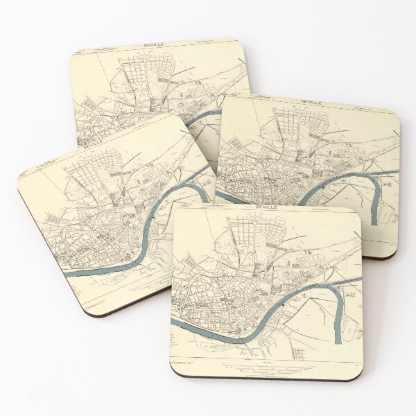 Item preview, Vintage Map of Seville Spain (1943) designed and sold by BravuraMedia.