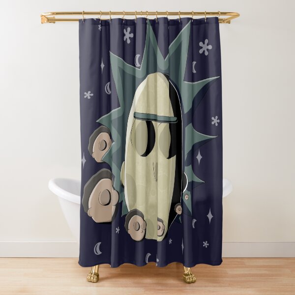 Rick and morty planet Shower Curtain