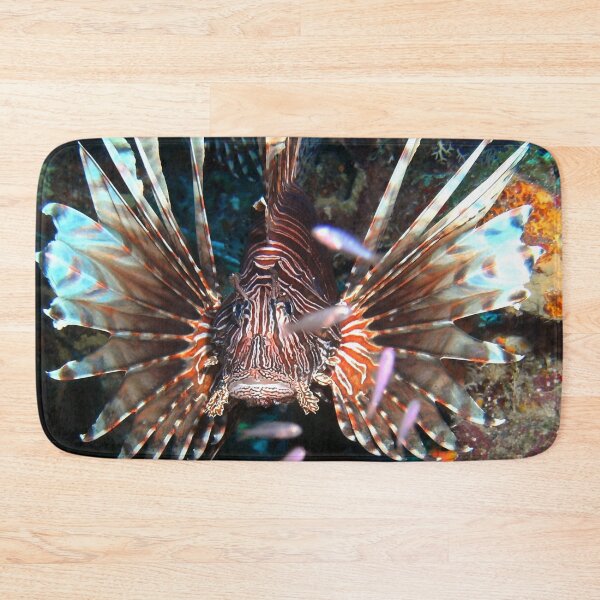 Item preview, Caribbean Lion Fish guarding the Coral Reef designed and sold by Amy McDaniel.