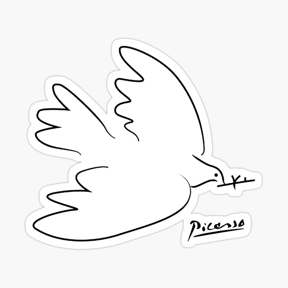 Pablo Picasso: Friedenstaube. Kunstdruck, Leinwandbild, Gerahmtes Bild