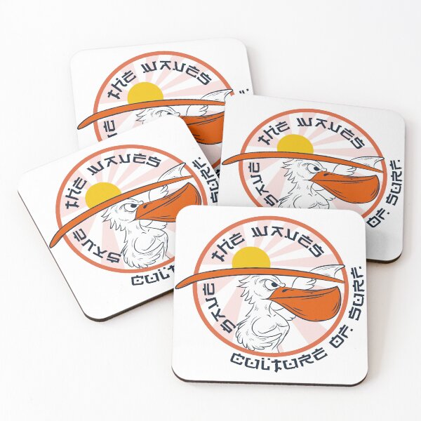 Item preview, Copia de illustration of pelican with surfboard and Californian text designed and sold by kamui7mx.
