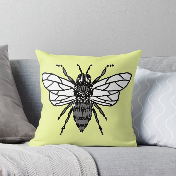 Item preview, Bee Illustration Pattern - B&W version designed and sold by sarahekj.