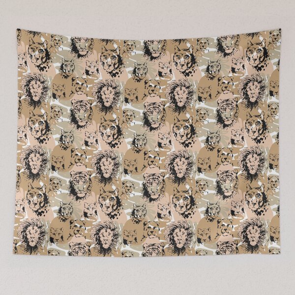 Item preview, Tiger and lion animal print designed and sold by Polanika.