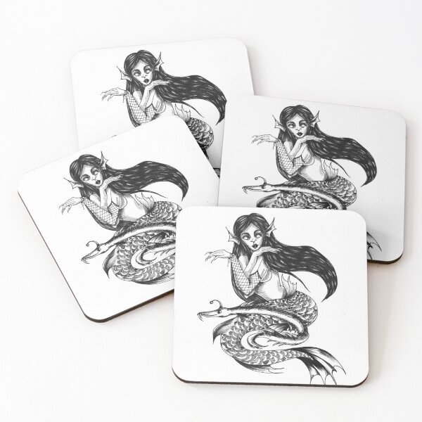 Item preview, mermaid and eel designed and sold by klabukova-y.