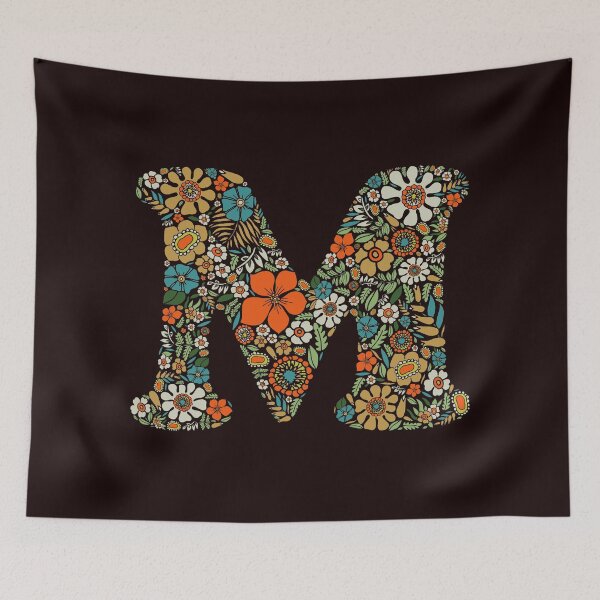 Item preview, Hippie Floral Letter M designed and sold by zeljkica.