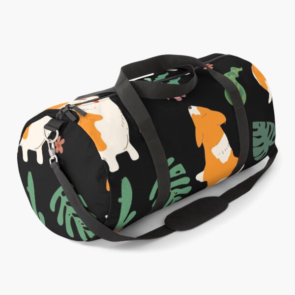Item preview, Corgi and Tropical leaf pattern designed and sold by graphicmeyou.