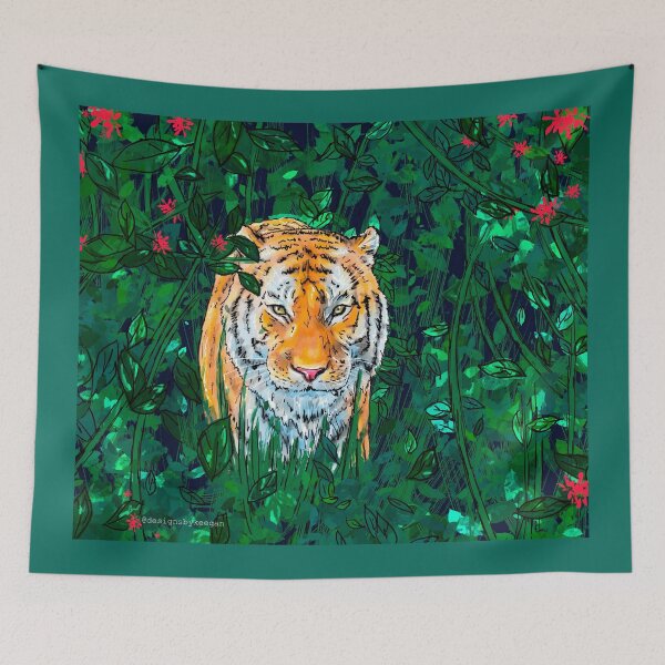 Item preview, Wild Tiger in the Jungle designed and sold by designsbykeegan.