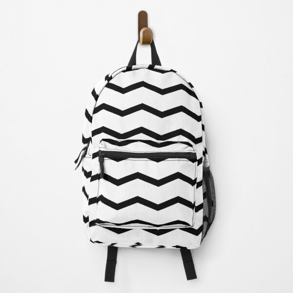 Item preview, black and white zig zag monochrome zigzag designed and sold by sarahlowedesign.