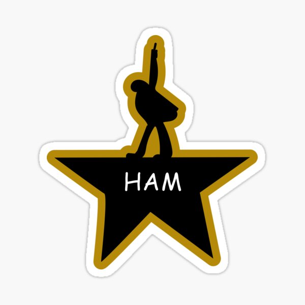 Ham Star Drawing Sticker