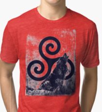 Triskele and Wolf Tri-blend T-Shirt
