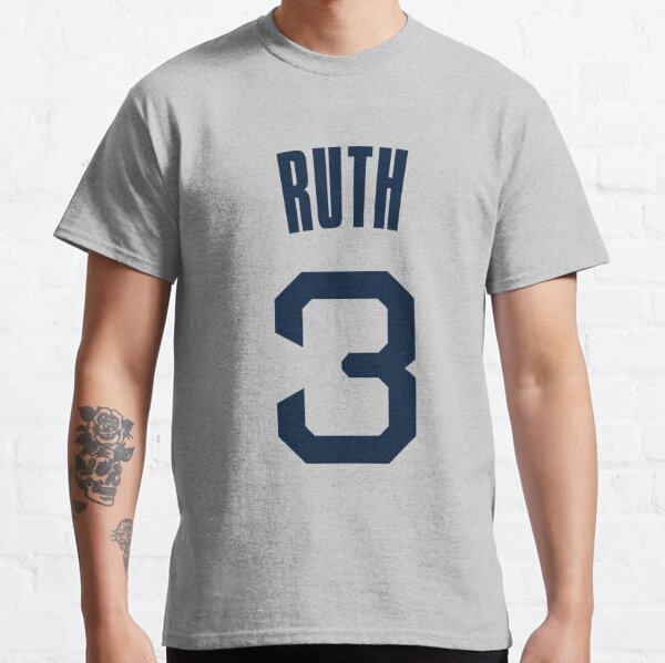 Babe Ruth Yankees Sultan of SWAT T-Shirt from Homage. | Ash | Vintage Apparel from Homage.