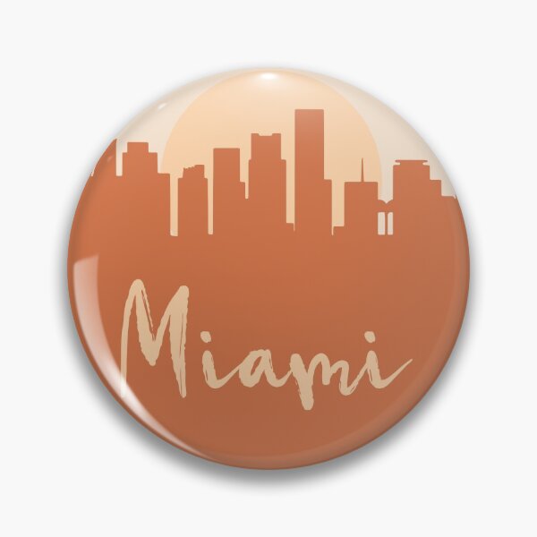 Artikelvorschau, MIAMI FLORIDA CITY SKYLINE DESIGNER EARTH TONES entworfen und verkauft von deificusArt.