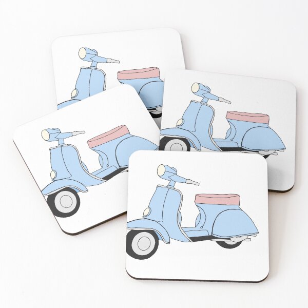 Item preview, blue moped  designed and sold by tehecaity.