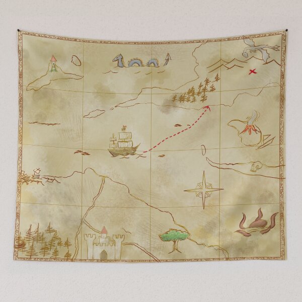 Item preview, Pirate Map designed and sold by WizardBirbArts.