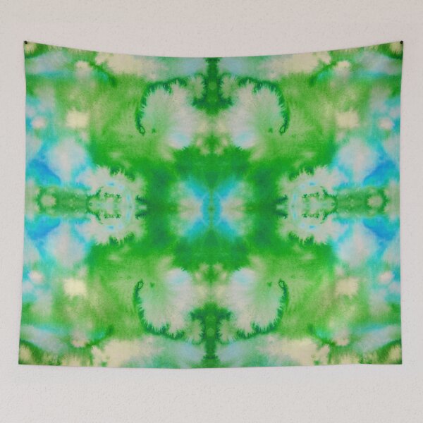 Item preview, Blue Green Batik Tie dye pattern mask, t-shirt V2 designed and sold by blastshmucks.