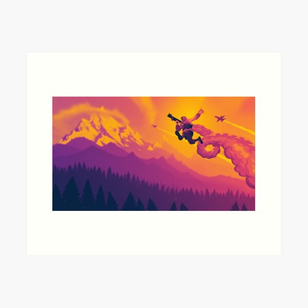 Rocket Jump Waltz (Sunset) Art Print