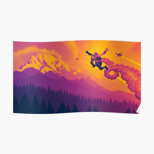 Rocket Jump Waltz (Sunset) Poster