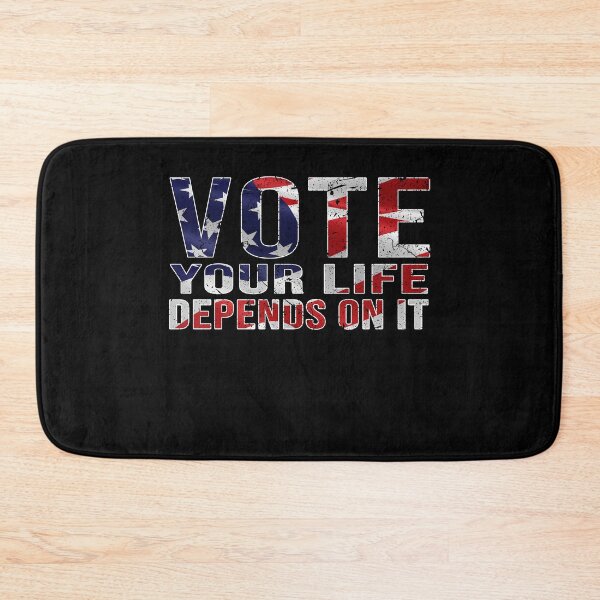 Item preview, Vote your life depends on it USA flag designed and sold by AmadaLevile.